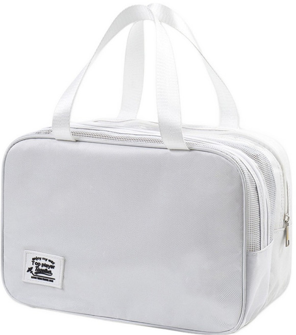 디블릭 2중 포켓 건습식 수영 목욕 가방, 그레이