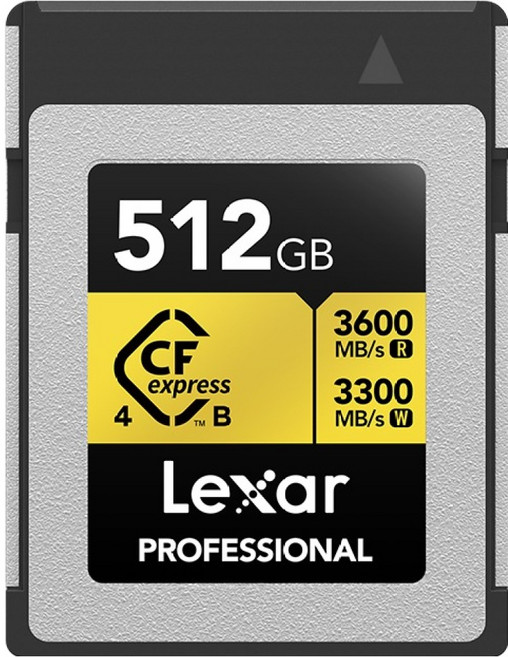 렉사 CFexpress Type B 4.0 GOLD 8K RAW 시네마 고속 메모리 카드, 1개, 512GB