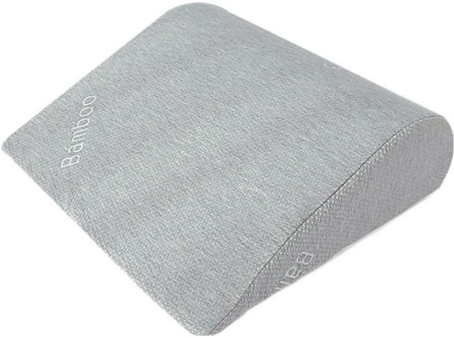 수면잠 역류방지 쿠션 베개, 연그레이, 1개