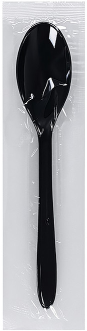 이로울생활 일회용 스푼 블랙 개별포장, 500개, 1개입