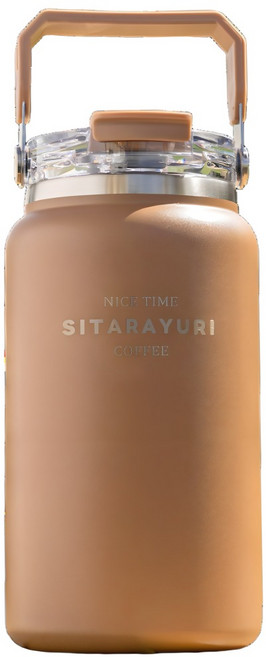 Sitarayuri 304不鏽鋼大容量雙飲保溫冰桶, 1個, 1.2L, 咖啡色