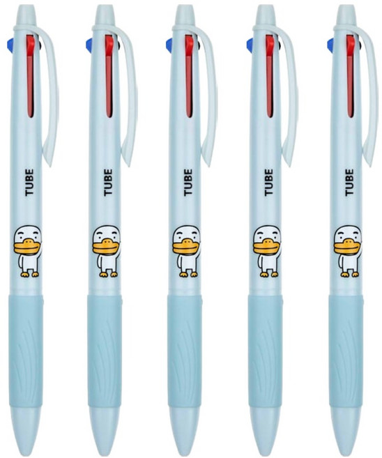 카카오프렌즈 3색 볼펜 0.7mm, 5개, 튜브