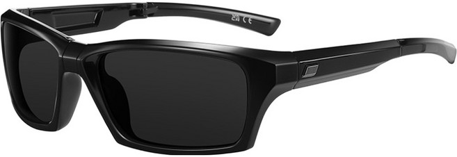 넥스픽 경량 접이식 편광 선글라스, 유광블랙(프레임) + 블랙그레이(렌즈), 1개