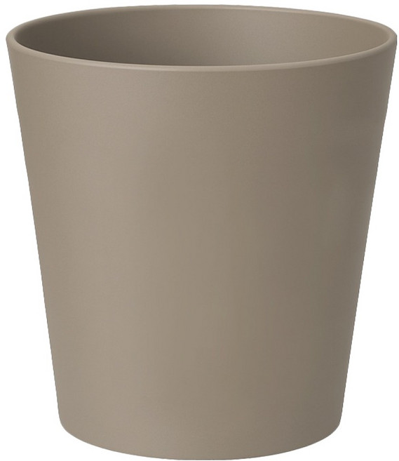 식스파머스 튼튼한 원형 화분, 베이지, 1개