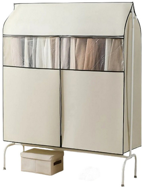 마샤투 깔끔수납 클린뷰 행거커버 베이지, 1개입, 1개