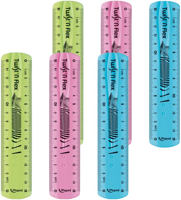 마패드 구부러지는 자 트위스트 플렉스 15cm, 랜덤발송, 6개