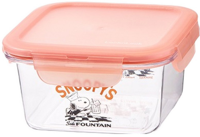 락앤락 테이블탑 스누피 정사각 밀폐용기, 1개, 580ml