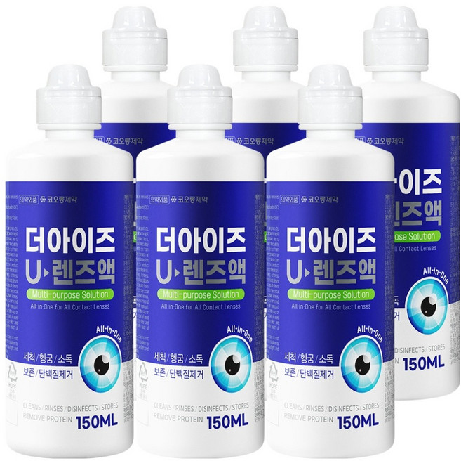코오롱제약 더아이즈 U렌즈액, 150ml, 6개
