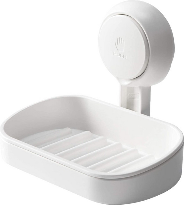 TAILI 太力 真空吸盤肥皂置物盒 單層 AW613, 1個, 白色