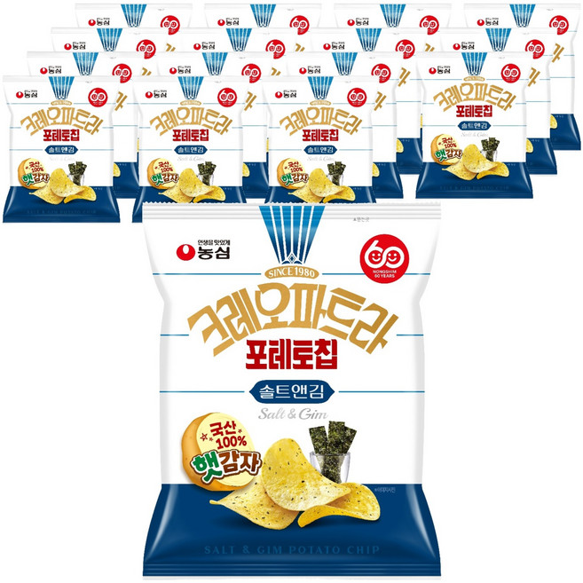 포테토칩 크레오파트라 솔트앤김, 50g, 16개