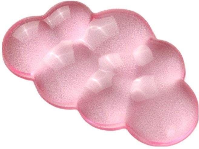 쿠슝 구름 손목 받침대 팜레스트 패드 마우스, 투명 라이트 핑크, 1개