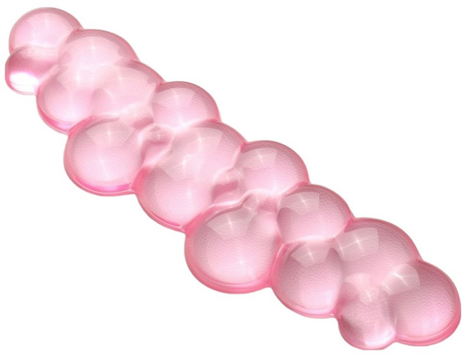 쿠슝 구름 손목 받침대 팜레스트 패드 키보드 M, 투명 라이트 핑크, 1개