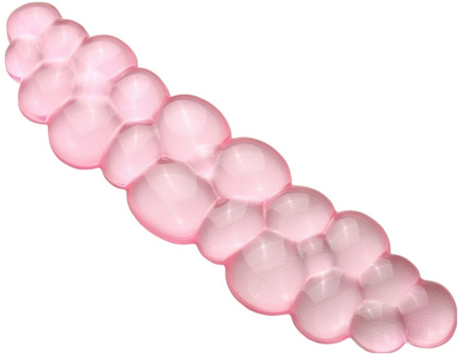 쿠슝 구름 손목 받침대 팜레스트 패드 키보드 L, 투명 라이트 핑크, 1개