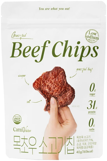 카니비비안 목초우 소고기칩, 40g, 1개 - 쿠팡