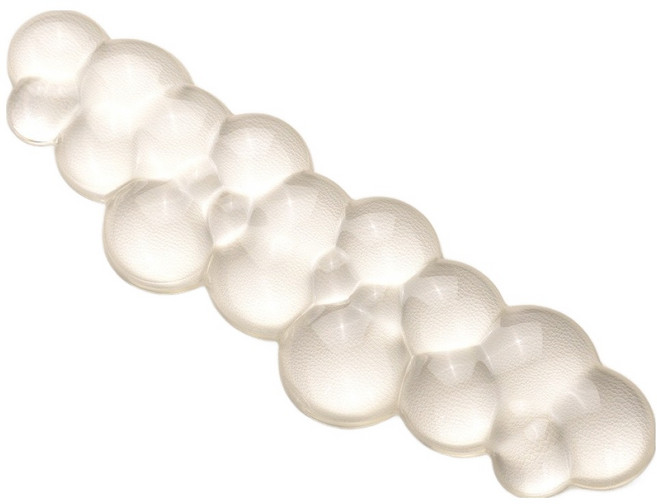 쿠슝 구름 손목 받침대 팜레스트 패드 키보드 M, 클리어 투명, 1개