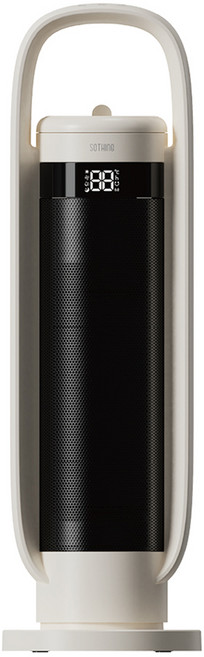 소싱 2200W 대용량 좌우회전 가습기 겸용 PTC 리모컨 온풍기, 새턴 타워, 화이트