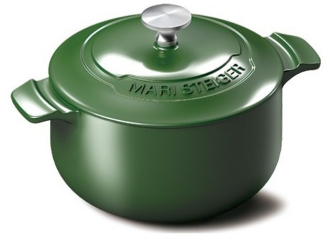 마리슈타이거 인덕션 무쇠 글램팟 주물냄비, 16cm, 포레스트그린, 1개
