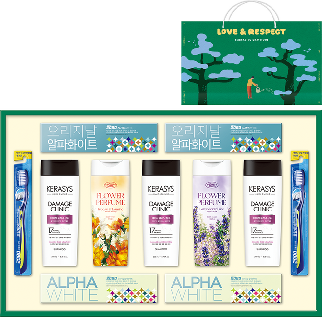 애경 다온 18호 선물세트 + 쇼핑백, 1세트