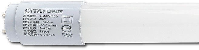 TATUNG 大同 40W 6500K LED燈管 TL40W120D_T10, 白光