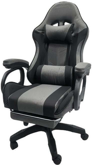 HTGC 透氣布電競椅815 含抬腳墊, 黑色