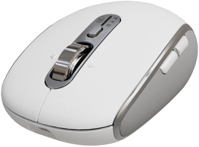 아이리버 GT100 항균처리 충전 스마트 스크롤 무한 휠 멀티페어링 블루투스 컴팩트 무소음 무선 마우스, 화이트