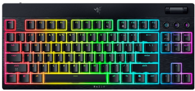 RAZER 雷蛇 BlackWidow V4 Low profile TKL HyperSpeed Orange US, 黑色, RZ03-0545, 製造商軸