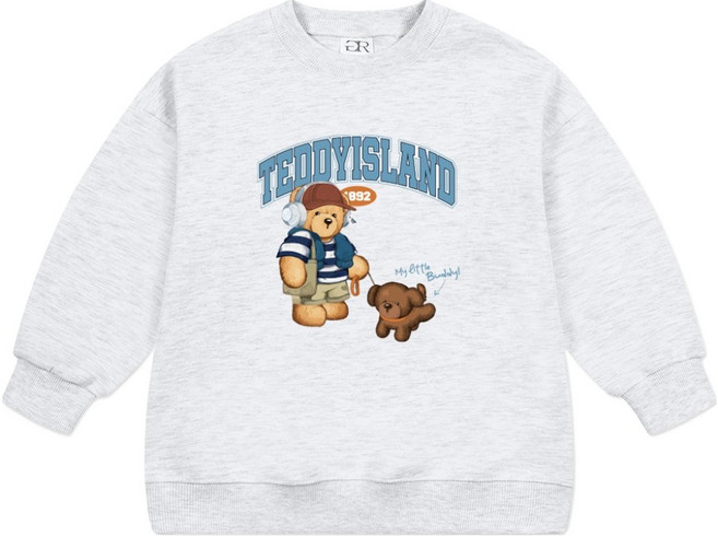 뉴욕꼬맹이 테디 아일랜드 오버핏 맨투맨 T169