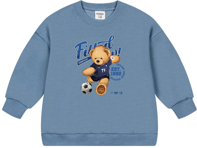 뉴욕꼬맹이 테디 아일랜드 오버핏 맨투맨 T173