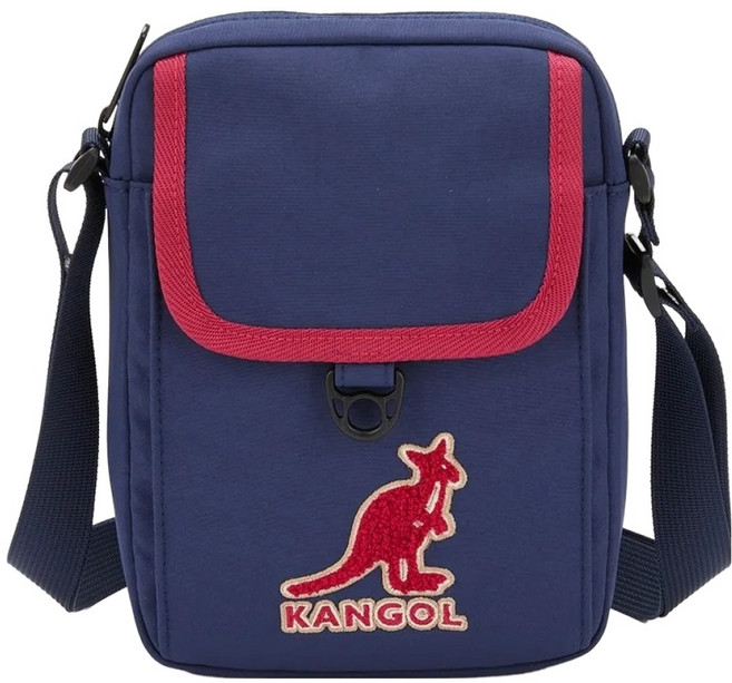 KANGOL 袋鼠 撞色織帶小側包 6355170480