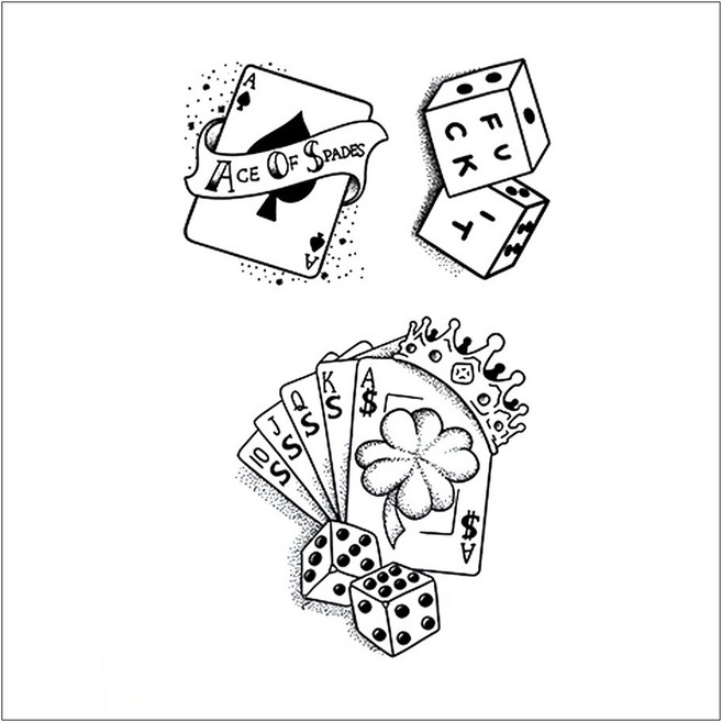 젤루나 반영구 빈티지 레터링 십자가 해골 블랙 할로윈 문신 헤나 타투 스티커, 1개, T-291