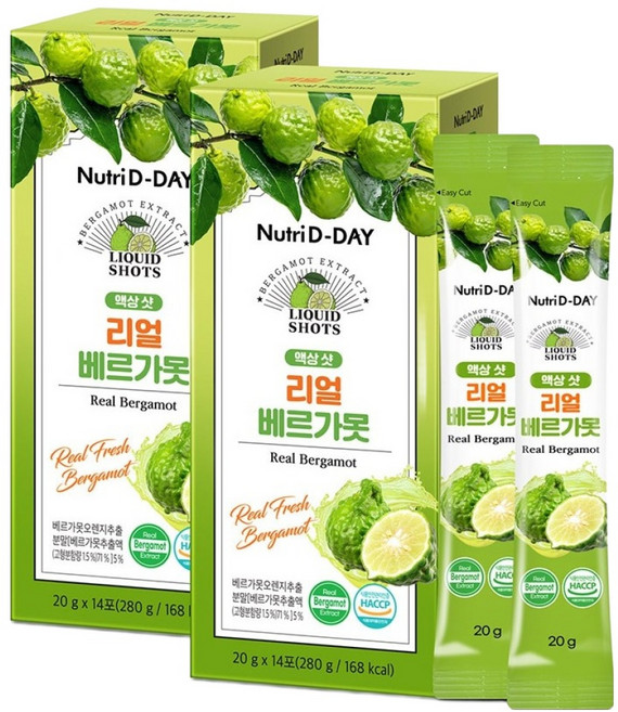 뉴트리디데이 리얼 베르가못 14p, 280ml, 2개