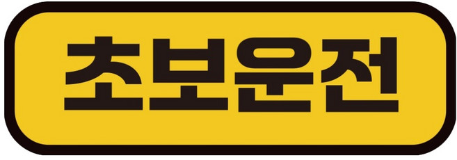 카마존 초보운전 반사 자석 스티커 탈부착 가능 가로형, 1개