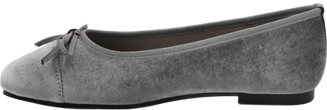 사뿐 오브리 리본 벨벳 플랫슈즈 1cm