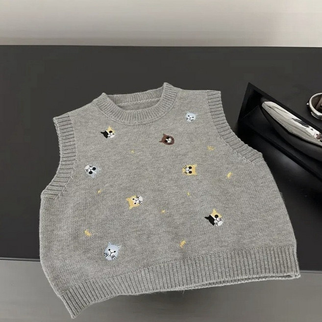 Arbe 야옹 니트 조끼