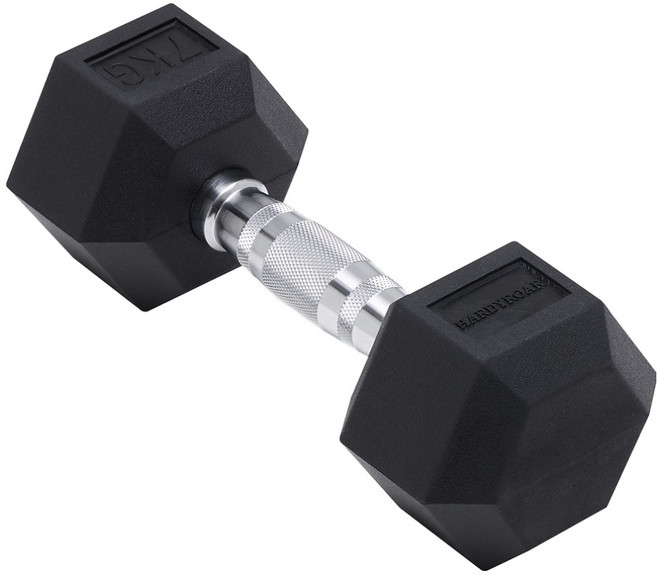 하디로어 육각 덤벨 헬스장 아령, 7kg, 1개