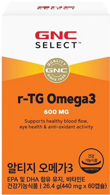 GNC 알티지 오메가3 26.4g, 60정, 1개