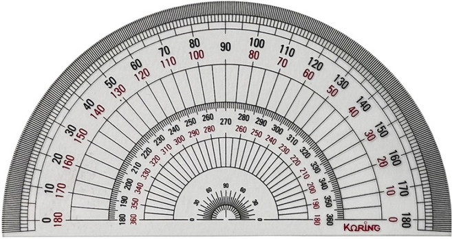 코링 템플레이트 반원분도기 K-1500, 1개