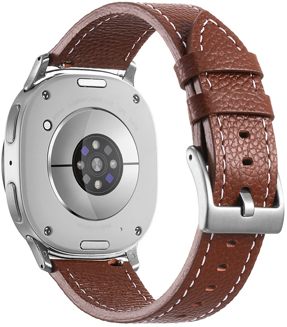 하마테 양면 소프트레더 가죽 스트랩, 브라운, 1개 - 쿠팡