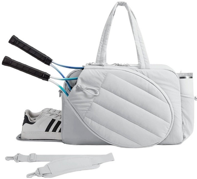 미화부장 테니스 배드민턴 라켓 가방, 그레이, 1개