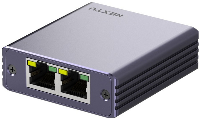 넥스트유 래포드 1대2 기가비트 이더넷 스플리터 랜카드 2454ESP, 메탈퍼플, 1개, 57mm