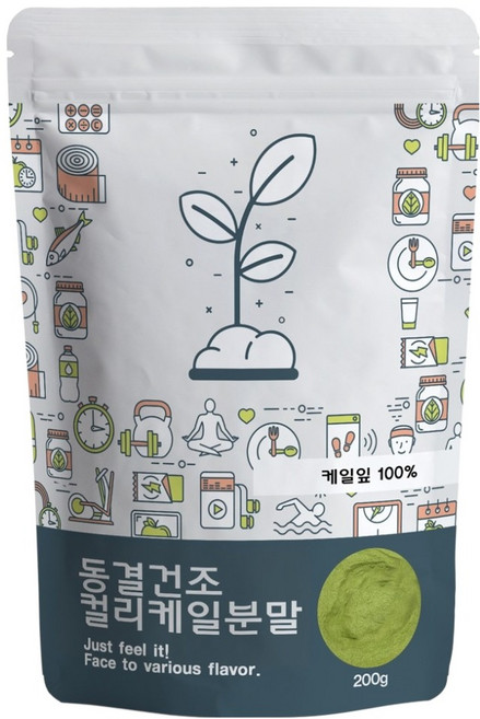 푸른빈 동결건조 컬리 케일 분말 가루, 200g, 1개
