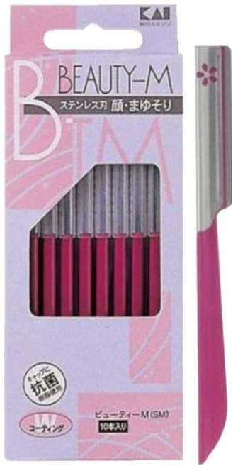 카이 뷰티엠 눈썹칼 10p, 핑크, 1세트