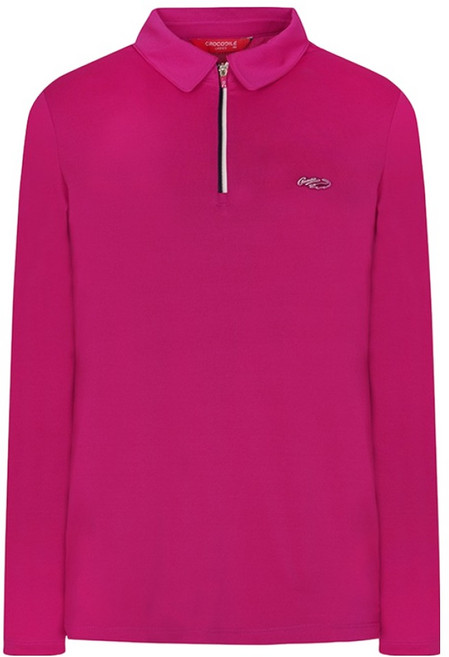 크로커다일레이디 여성용 반집업 카라 티셔츠