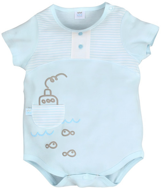 vivibaby 悠游小船短袖包屁衣