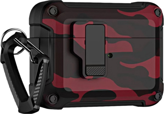 캐시리치 밀리터리 카모 하드 키링포함 충격보호 튼튼한 디자인 케이스 에어팟프로2, 타입4, 1개