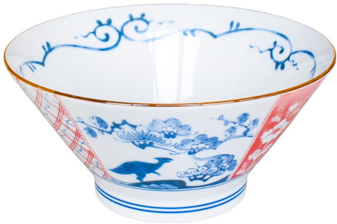 AWASAKA 粟坂 恐龍梅紋7V井 日本製, 1個, 白色