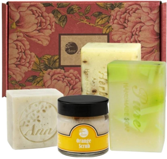 Ann Chen 陳怡安手工皂 沐浴潔顏果香去角質禮盒 果香系, 1套