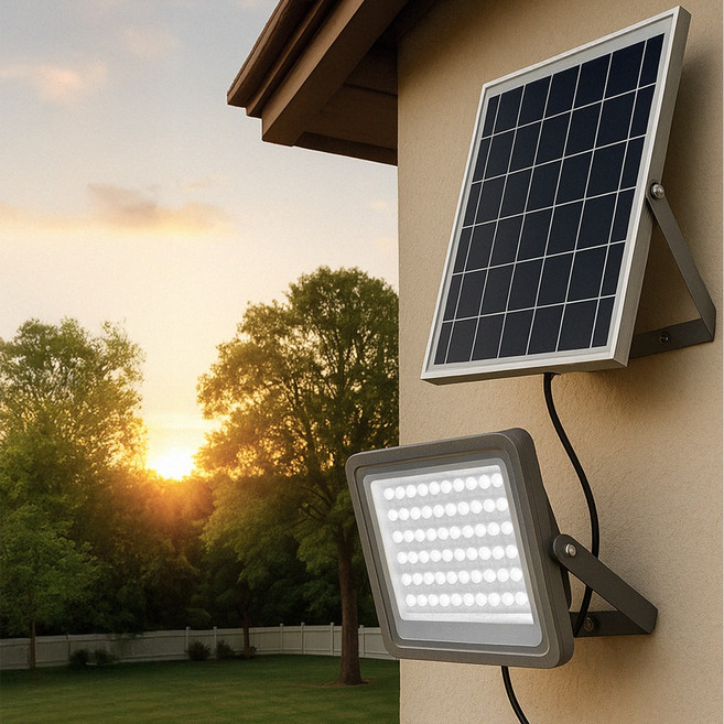 비츠조명 LED 야외 태양광 컴피 정원 투광등 300W, 주광색