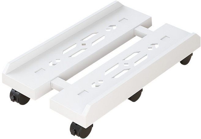 YUNMI 萬向輪電腦主機移動式散熱支架 機箱活動拖架 寬度可調節, 1個, 瓷白色