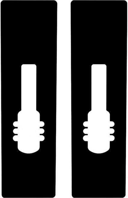 Milre 美樂 M1 門鎖補強板 黑色, 2個, 單一商品